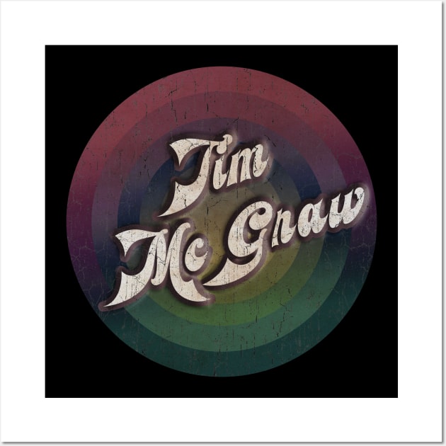 retro vintage circle Tim McGraw Wall Art by NamaMarket01
